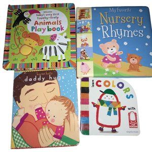 Toddler Board Book Lot- Daddy Hugs, Colors, Nursery Rhymes, Animal Playbook